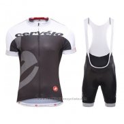 2016 Maillot Cyclisme Castelli Cervelo et Blanc et Gris Manches Courtes et Cuissard