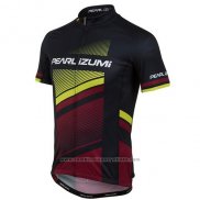 2016 Maillot Cyclisme Pearl Izumi Noir et Rouge Manches Courtes et Cuissard