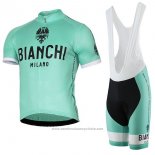 2017 Maillot Cyclisme Bianchi Milano Pride Vert Manches Courtes et Cuissard