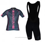 2017 Maillot Cyclisme Femme Biemme Poison Noir Manches Courtes et Cuissard