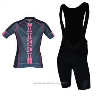 2017 Maillot Cyclisme Femme Biemme Poison Noir Manches Courtes et Cuissard