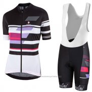 2017 Maillot Cyclisme Femme Nalini Dolomiti Noir Manches Courtes et Cuissard