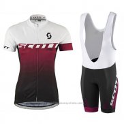 2017 Maillot Cyclisme Femme Scott Fuchsia Manches Courtes et Cuissard