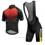 2017 Maillot Cyclisme Mavic Rouge et Noir Manches Courtes et Cuissard