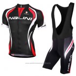 2017 Maillot Cyclisme Nalini Predazzo Noir et Rouge Manches Courtes et Cuissard