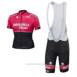 2017 Maillot Cyclisme Nove Colli Rouge et Noir Manches Courtes et Cuissard