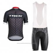 2017 Maillot Cyclisme Trek Bontrager Gris Manches Courtes et Cuissard