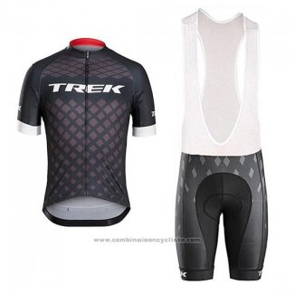 2017 Maillot Cyclisme Trek Bontrager Gris Manches Courtes et Cuissard