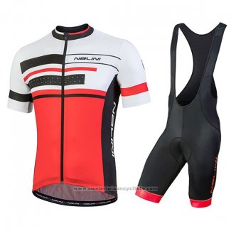 2018 Maillot Cyclisme Nalini Fatica Rouge Manches Courtes et Cuissard