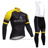 2019 Maillot Cyclisme Mitchelton GreenEDGE Manches Longues et Cuissard