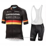 2019 Maillot Cyclisme Cannondale Shimano Champion Allemagne Manches Courtes et Cuissard