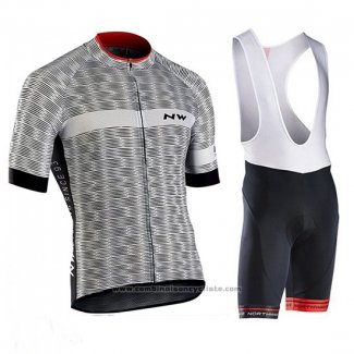 2019 Maillot Cyclisme Northwave Gris Manches Courtes et Cuissard