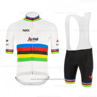 2020 Maillot Cyclisme UCI Mondo Champion Segafredo Zanetti Manches Courtes et Cuissard