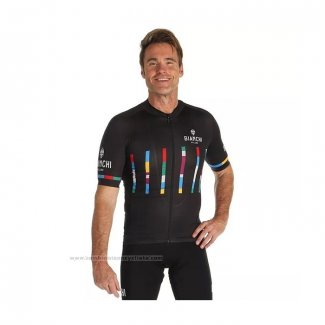 2021 Maillot Cyclisme Bianchi Noir Manches Courtes et Cuissard(3)