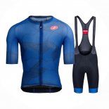 2021 Maillot Cyclisme Castelli Bleu Manches Courtes et Cuissard