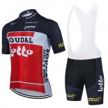 2021 Maillot Cyclisme Lotto Soudal Noir Blanc Rouge Manches Courtes et Cuissard