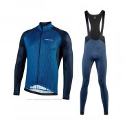 2021 Maillot Cyclisme Nalini Bleu Manches Longues et Cuissard