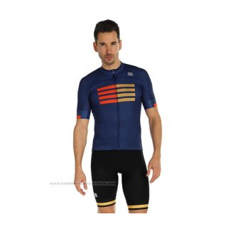 2021 Maillot Cyclisme Sportful Bleu Manches Courtes et Cuissard