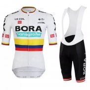 2022 Maillot Cyclisme Bora-Hansgrone Jaune Bleu Rouge Manches Courtes et Cuissard