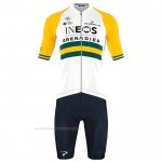 2023 Maillot Cyclisme Ineos Grenadiers Jaune Manches Courtes Et Cuissard