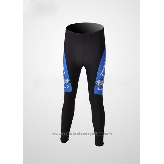 2007 Maillot Cyclisme Trek Noir et Bleu Manches Longues et Cuissard Pantaloni