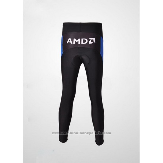 2007 Maillot Cyclisme Trek Noir et Bleu Manches Longues et Cuissard Pantaloni