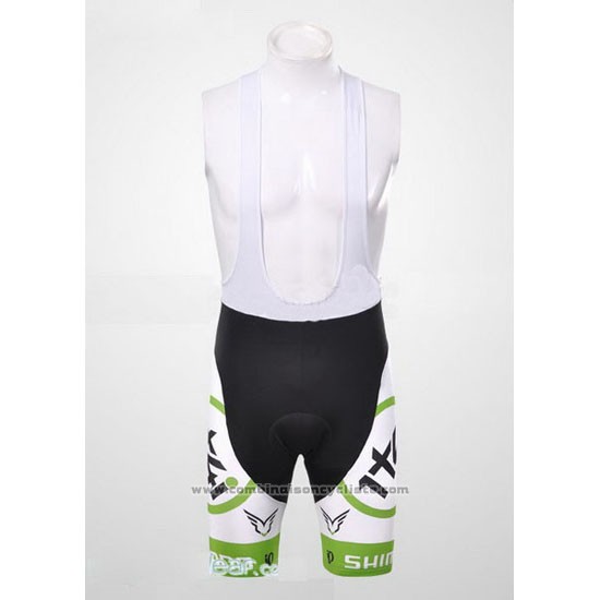 2012 Maillot Cyclisme 1t4i Blanc et Vert Manches Courtes et Cuissard
