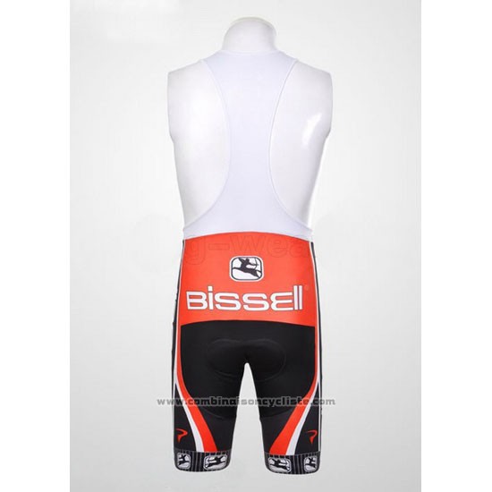 2012 Maillot Cyclisme Bissell Blanc et Rouge Manches Courtes et Cuissard
