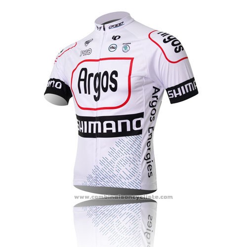 2013 Maillot Cyclisme Argos Noir et Blanc Manches Courtes et Cuissard