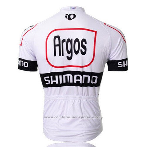 2013 Maillot Cyclisme Argos Noir et Blanc Manches Courtes et Cuissard