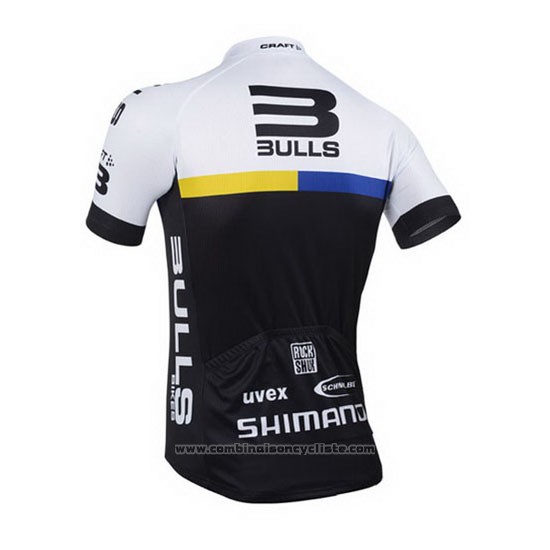 2013 Maillot Cyclisme Bulls Noir et Blanc Manches Courtes et Cuissard