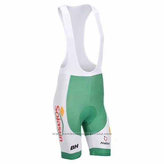 2013 Maillot Cyclisme Sojasun Blanc et Vert Manches Courtes et Cuissard