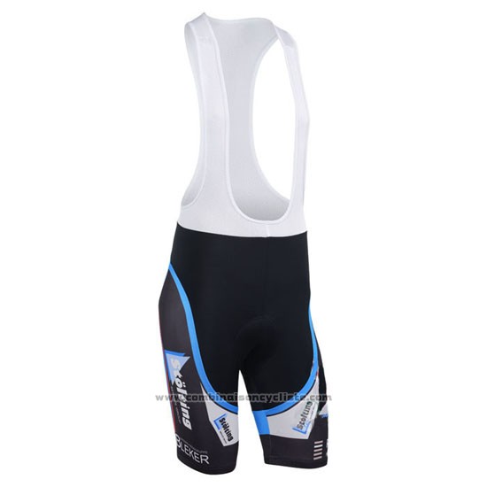2013 Maillot Cyclisme Stolting Noir et Azur Manches Courtes et Cuissard
