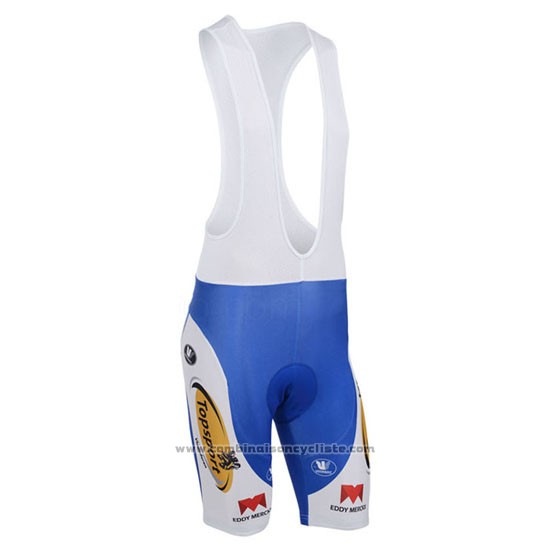 2013 Maillot Cyclisme Topsport Blanc et Azur Manches Courtes et Cuissard