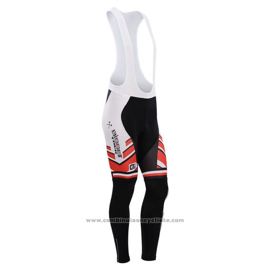 2014 Maillot Cyclisme Bissell Blanc et Rouge Manches Longues et Cuissard