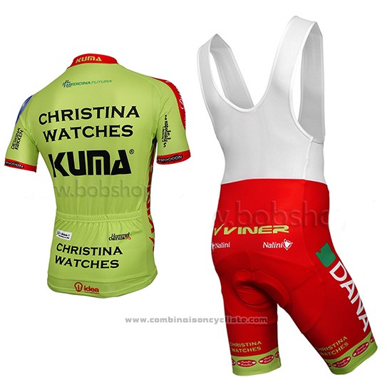2014 Maillot Cyclisme Christina Watches Onfone Vert Manches Courtes et Cuissard