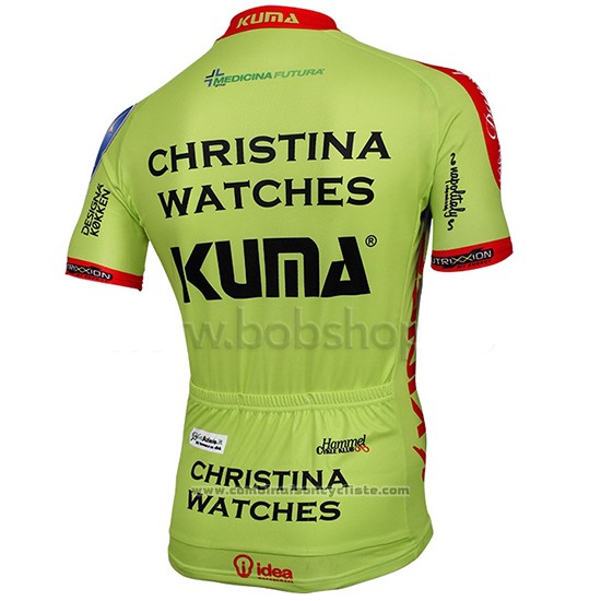 2014 Maillot Cyclisme Christina Watches Onfone Vert Manches Courtes et Cuissard