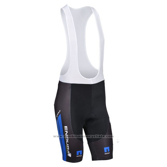 2014 Maillot Cyclisme Netapp Noir et Bleu Manches Courtes et Cuissard