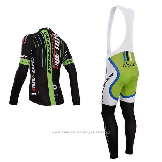 2014 Maillot Cyclisme Sho Air Cannondale Noir Manches Longues et Cuissard