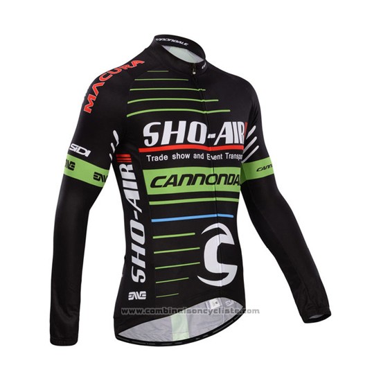 2014 Maillot Cyclisme Sho Air Cannondale Noir Manches Longues et Cuissard
