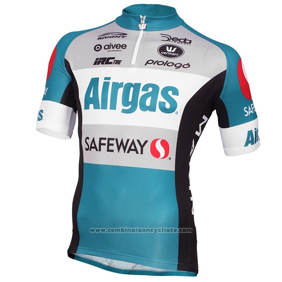 2015 Maillot Cyclisme D3 Devo Airgas Bleu et Noir Manches Courtes et Cuissard