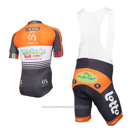 2016 Maillot Cyclisme Color Code Orange Manches Courtes et Cuissard