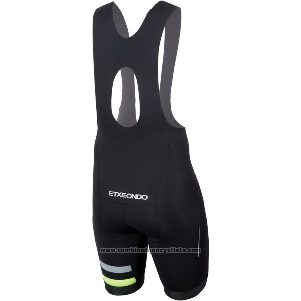 2017 Maillot Cyclisme Etxeondo Entzun Noir et Jaune Manches Courtes et Cuissard
