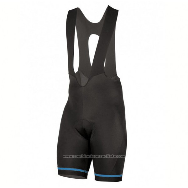 2017 Maillot Cyclisme Etxeondo Neo Noir et Bleu Manches Courtes et Cuissard