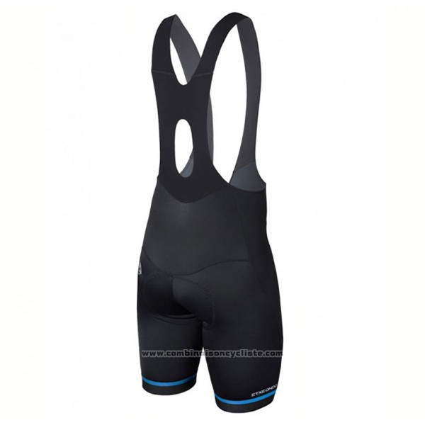 2017 Maillot Cyclisme Etxeondo Neo Noir et Bleu Manches Courtes et Cuissard