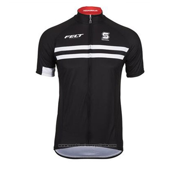2017 Maillot Cyclisme Felt Noir et Blanc Manches Courtes et Cuissard