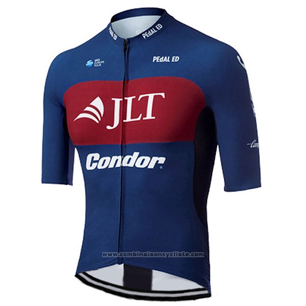 2017 Maillot Cyclisme JLT Condor Race Bleu Manches Courtes et Cuissard