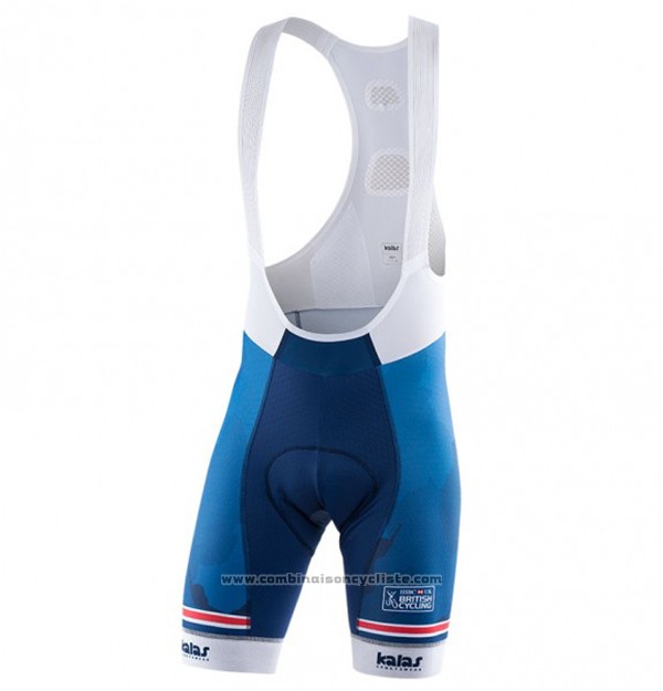 2017 Maillot Cyclisme Kalas HSBC GB Bleu Manches Courtes et Cuissard