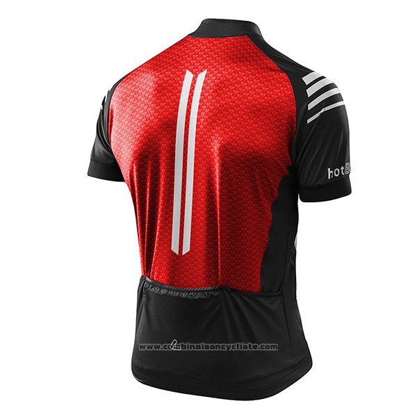 2017 Maillot Cyclisme Loffler Noir et Rouge Manches Courtes et Cuissard