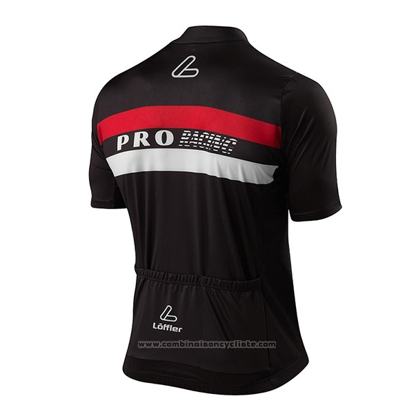 2017 Maillot Cyclisme Loffler Pro Racing Noir Manches Courtes et Cuissard